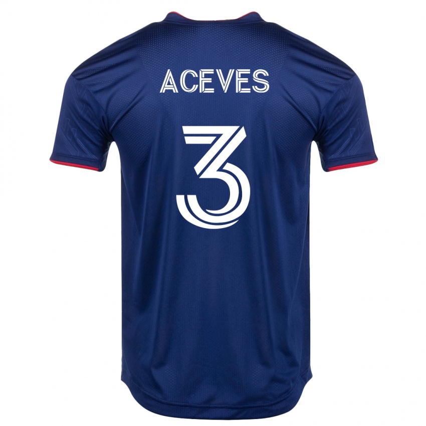 Hombre Camiseta Alonso Aceves #3 Armada 1ª Equipación 2023/24 La Camisa Argentina