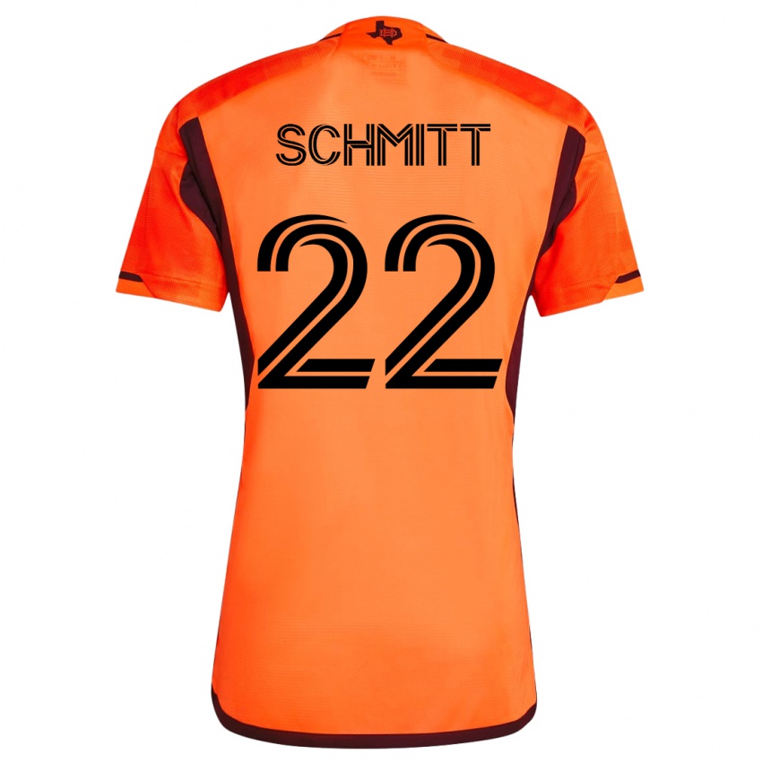 Hombre Camiseta Tate Schmitt #22 Naranja 1ª Equipación 2023/24 La Camisa Argentina