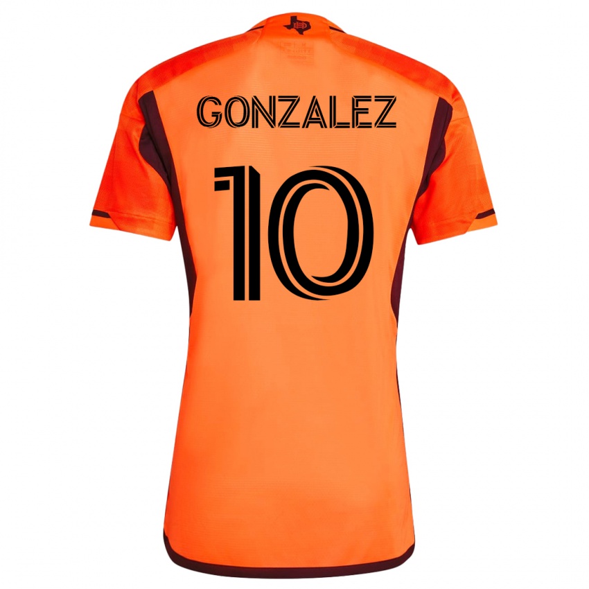 Hombre Camiseta Yair González #10 Naranja 1ª Equipación 2023/24 La Camisa Argentina