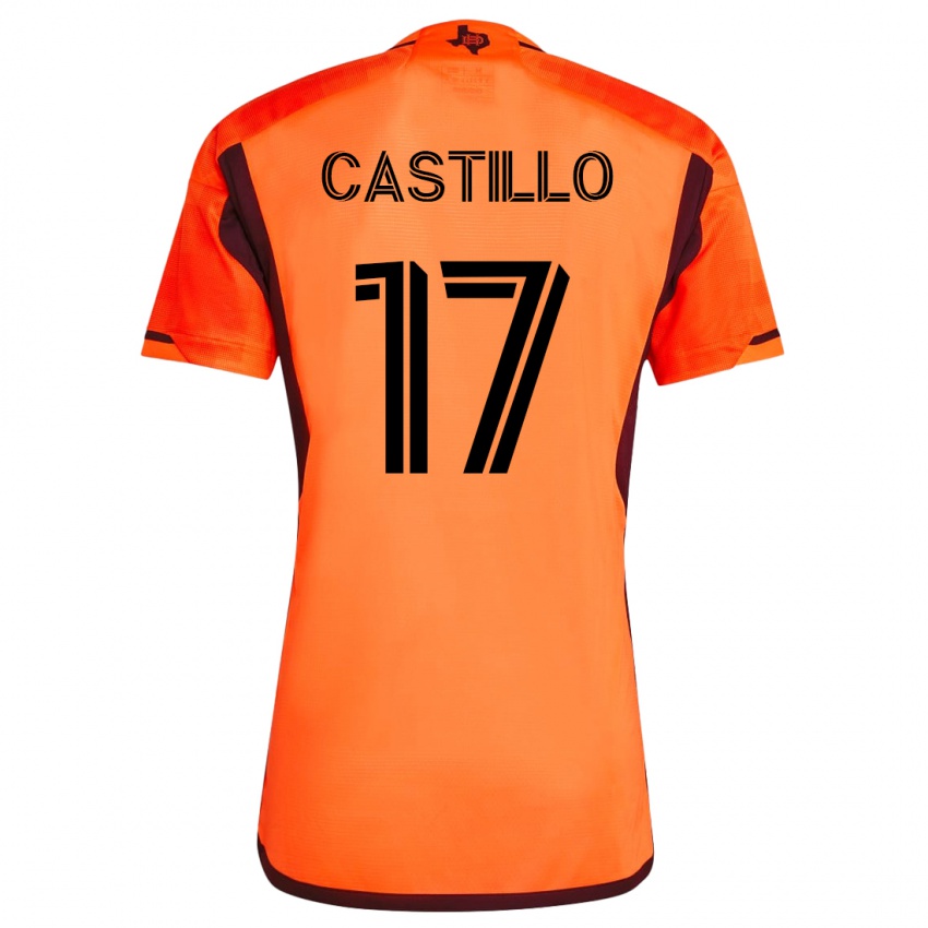 Hombre Camiseta Joyner Castillo #17 Naranja 1ª Equipación 2023/24 La Camisa Argentina