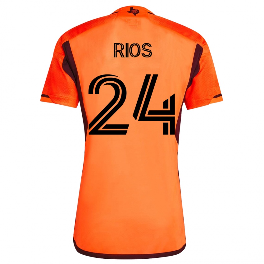 Hombre Camiseta Paolo Ríos #24 Naranja 1ª Equipación 2023/24 La Camisa Argentina
