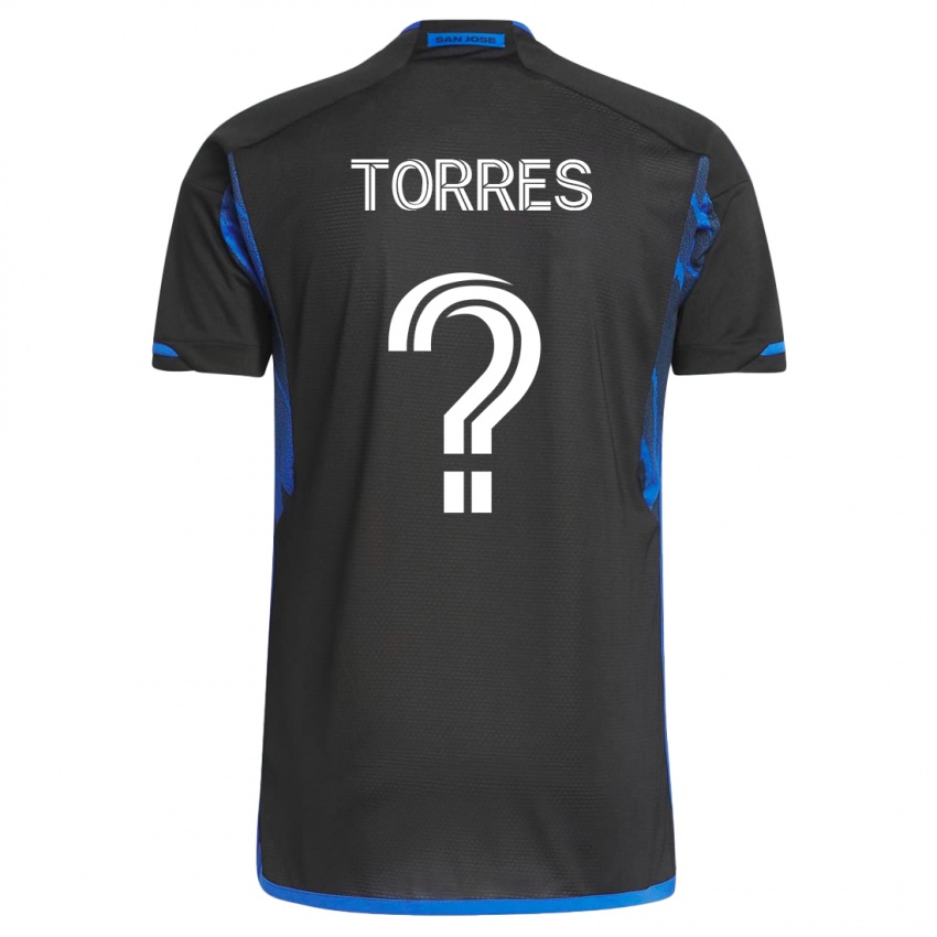 Hombre Camiseta Jorge Torres #0 Azul Negro 1ª Equipación 2023/24 La Camisa Argentina