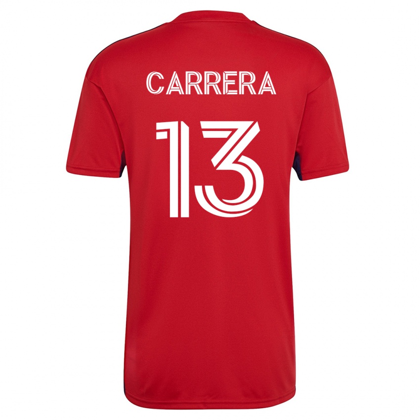 Hombre Camiseta Antonio Carrera #13 Rojo 1ª Equipación 2023/24 La Camisa Argentina