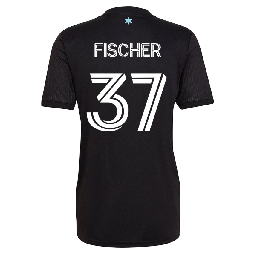 Hombre Camiseta Britton Fischer #37 Negro 1ª Equipación 2023/24 La Camisa Argentina