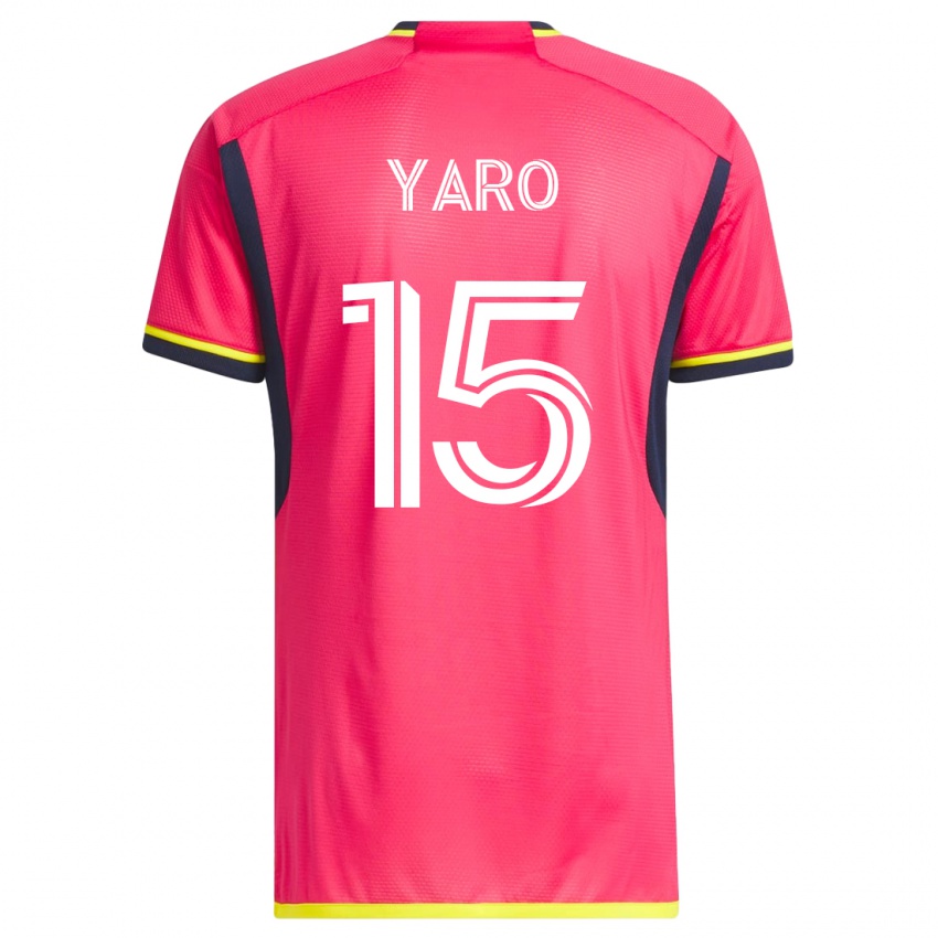 Hombre Camiseta Joshua Yaro #15 Rosa 1ª Equipación 2023/24 La Camisa Argentina