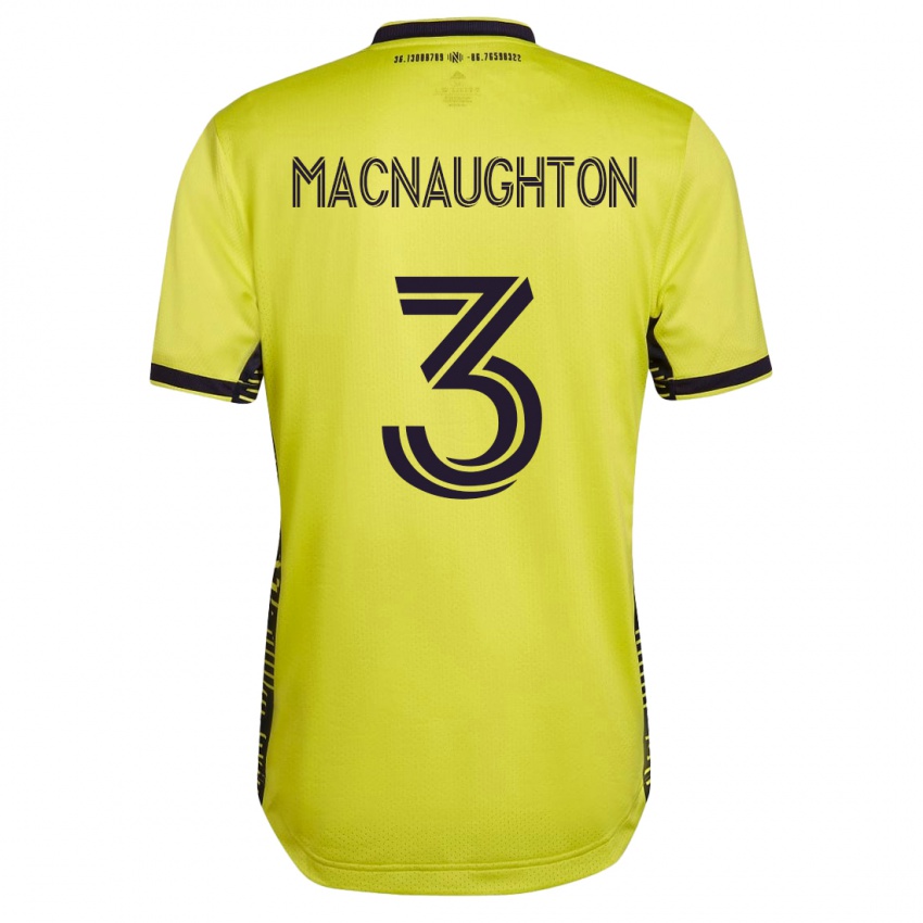 Hombre Camiseta Lukas Macnaughton #3 Amarillo 1ª Equipación 2023/24 La Camisa Argentina