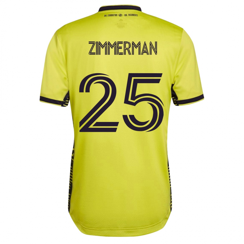 Hombre Camiseta Walker Zimmerman #25 Amarillo 1ª Equipación 2023/24 La Camisa Argentina