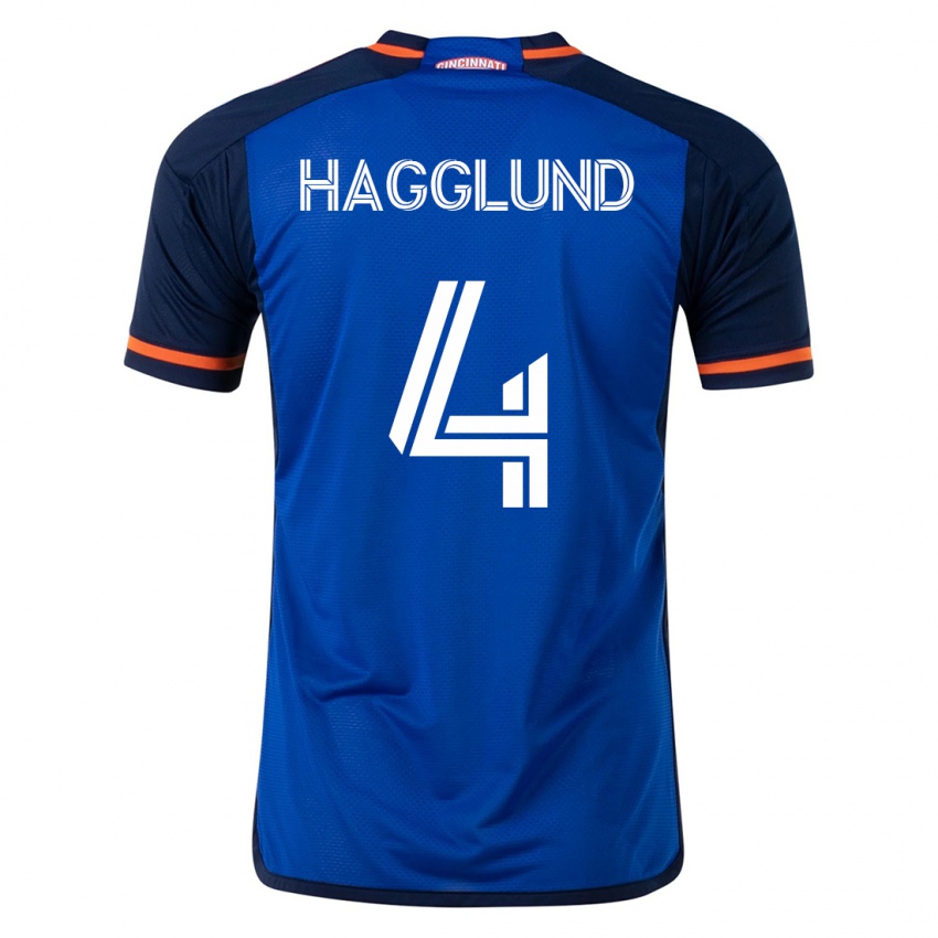 Hombre Camiseta Nick Hagglund #4 Azul 1ª Equipación 2023/24 La Camisa Argentina