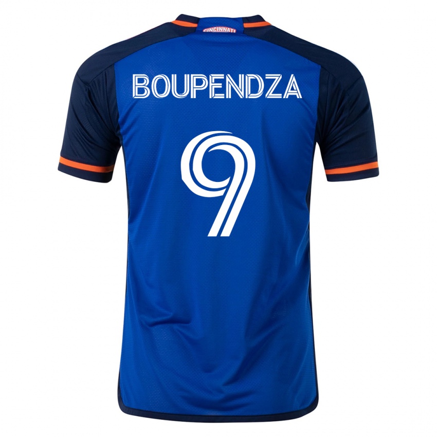 Hombre Camiseta Aaron Boupendza #9 Azul 1ª Equipación 2023/24 La Camisa Argentina
