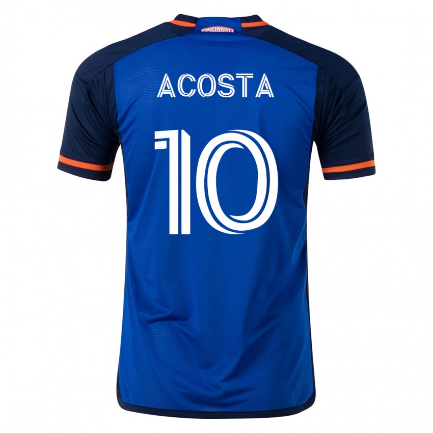 Hombre Camiseta Luciano Acosta #10 Azul 1ª Equipación 2023/24 La Camisa Argentina