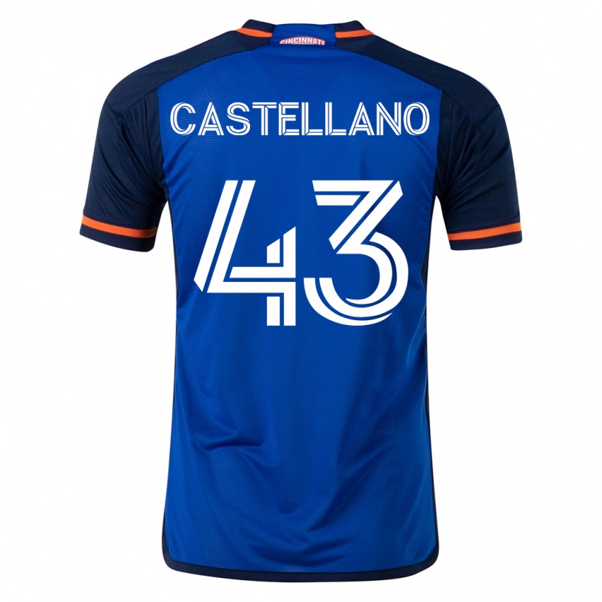 Hombre Camiseta Jesús Castellano #43 Azul 1ª Equipación 2023/24 La Camisa Argentina