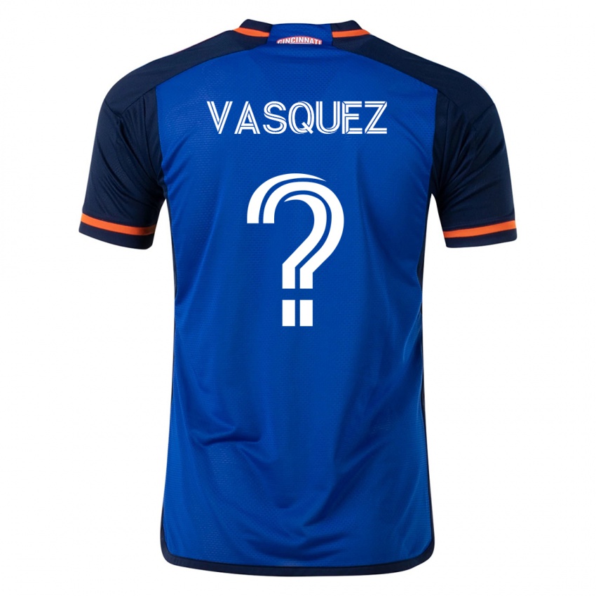 Hombre Camiseta Bryan Vásquez #0 Azul 1ª Equipación 2023/24 La Camisa Argentina