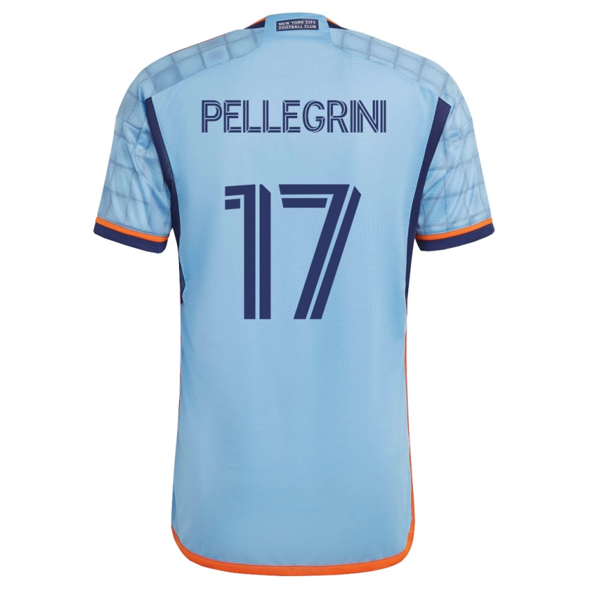Hombre Camiseta Matías Pellegrini #17 Azul 1ª Equipación 2023/24 La Camisa Argentina