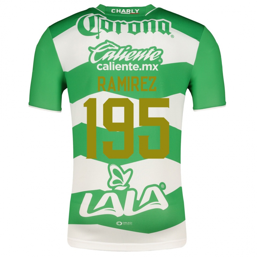 Hombre Camiseta Jesús Ramírez #195 Verde 1ª Equipación 2023/24 La Camisa Argentina