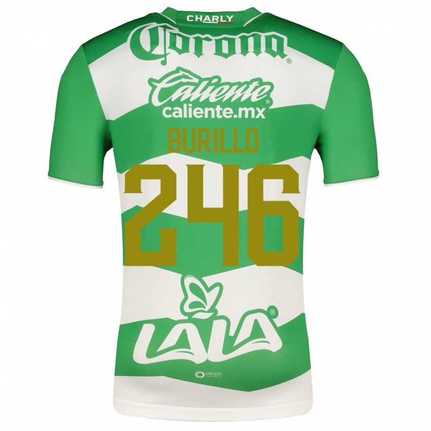 Hombre Camiseta Juan Burillo #246 Verde 1ª Equipación 2023/24 La Camisa Argentina