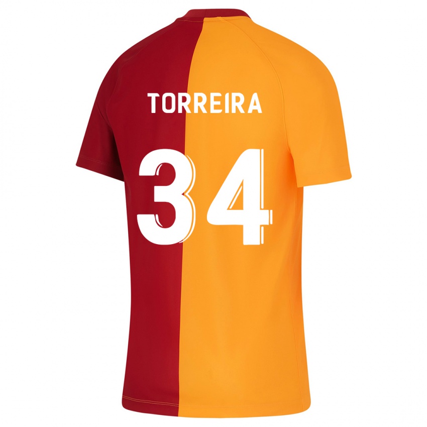 Hombre Camiseta Lucas Torreira #34 Naranja 1ª Equipación 2023/24 La Camisa Argentina