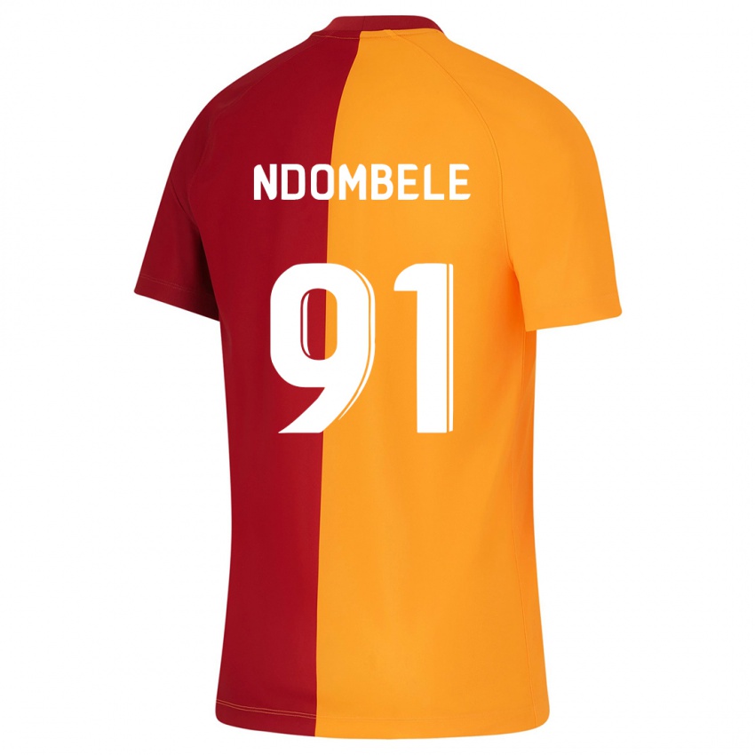 Hombre Camiseta Tanguy Ndombele #91 Naranja 1ª Equipación 2023/24 La Camisa Argentina