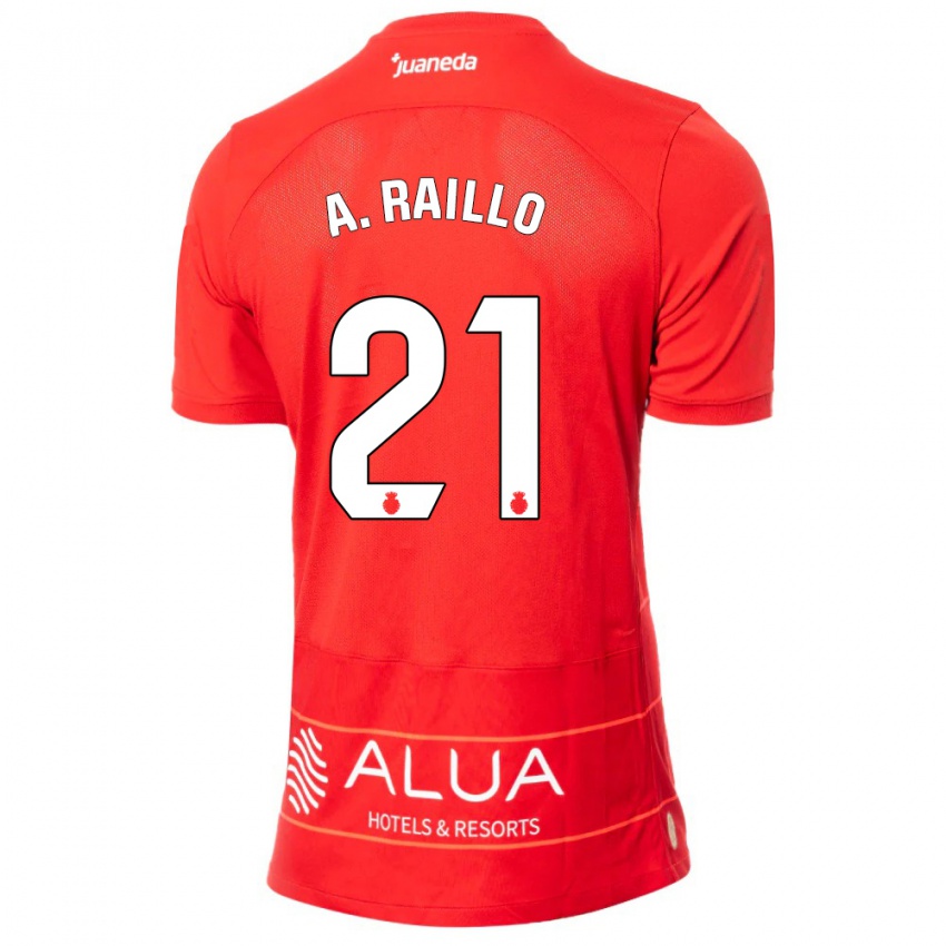 Hombre Camiseta Antonio Raíllo #21 Rojo 1ª Equipación 2023/24 La Camisa Argentina