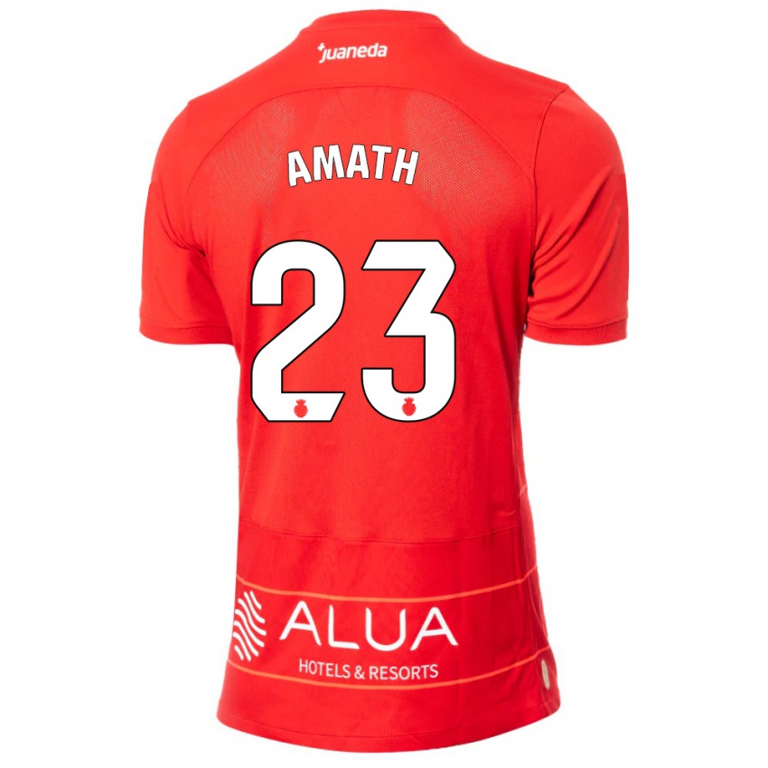 Hombre Camiseta Amath Ndiaye #23 Rojo 1ª Equipación 2023/24 La Camisa Argentina