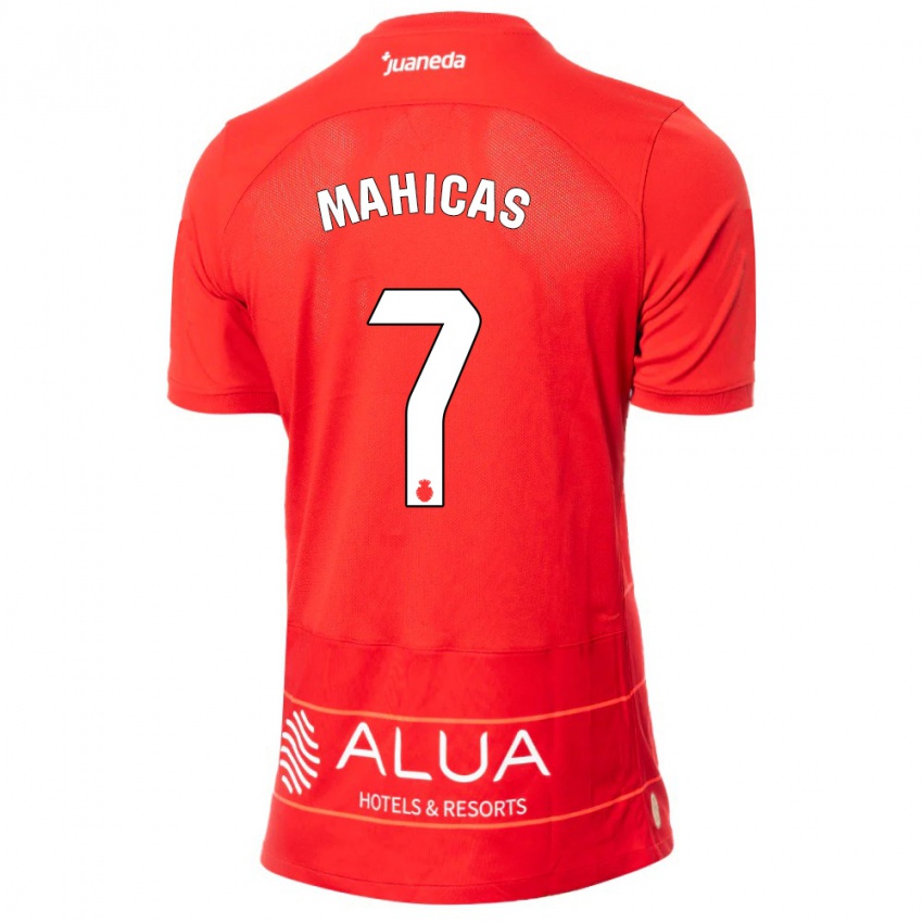 Hombre Camiseta Julián Mahicas #7 Rojo 1ª Equipación 2023/24 La Camisa Argentina