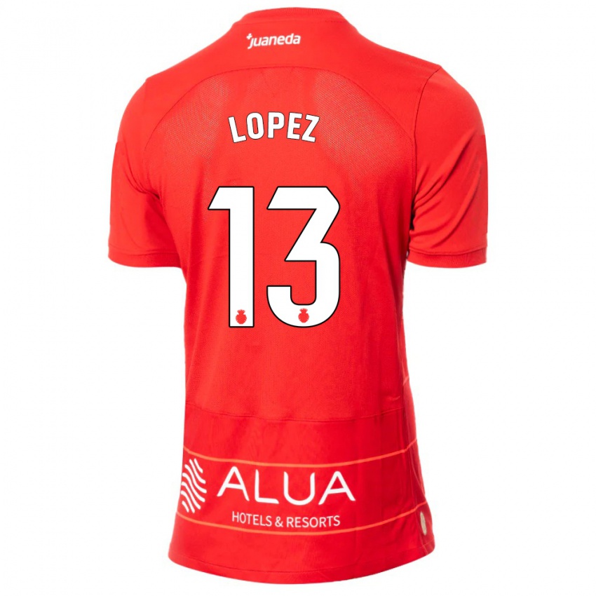Hombre Camiseta Iván López #13 Rojo 1ª Equipación 2023/24 La Camisa Argentina