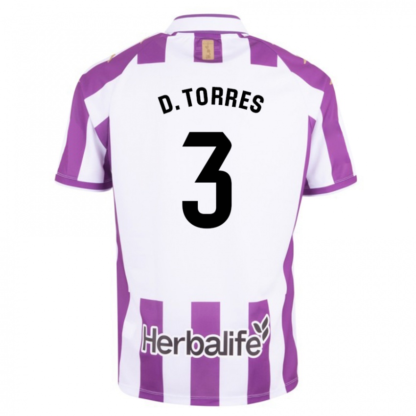 Hombre Camiseta David Torres #3 Morado 1ª Equipación 2023/24 La Camisa Argentina