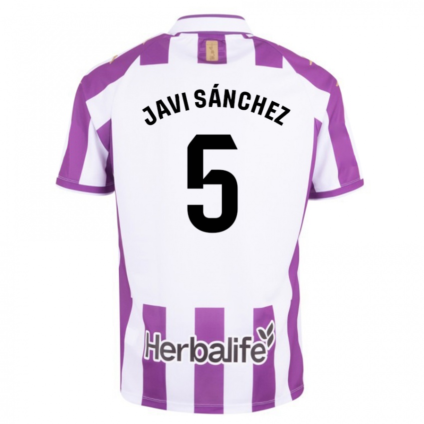 Hombre Camiseta Javi Sánchez #5 Morado 1ª Equipación 2023/24 La Camisa Argentina