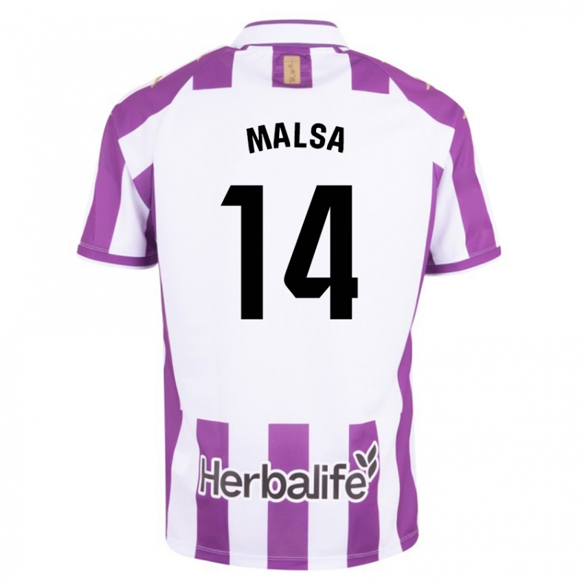 Hombre Camiseta Mickaël Malsa #14 Morado 1ª Equipación 2023/24 La Camisa Argentina