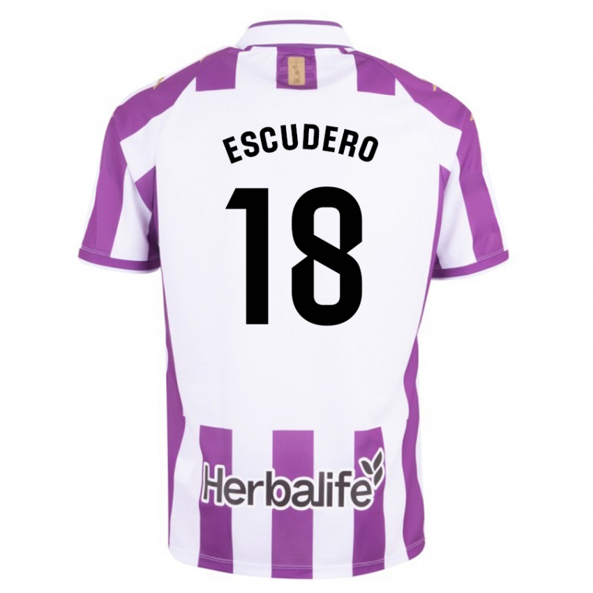 Hombre Camiseta Sergio Escudero #18 Morado 1ª Equipación 2023/24 La Camisa Argentina