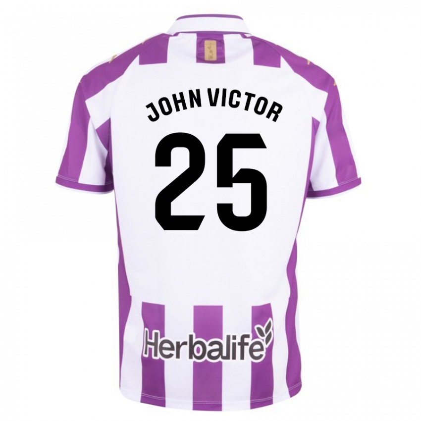 Hombre Camiseta John Victor #25 Morado 1ª Equipación 2023/24 La Camisa Argentina