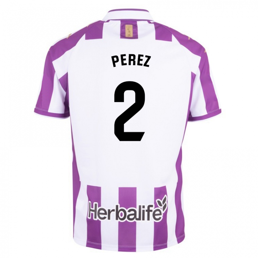 Hombre Camiseta Iker Pérez #2 Morado 1ª Equipación 2023/24 La Camisa Argentina