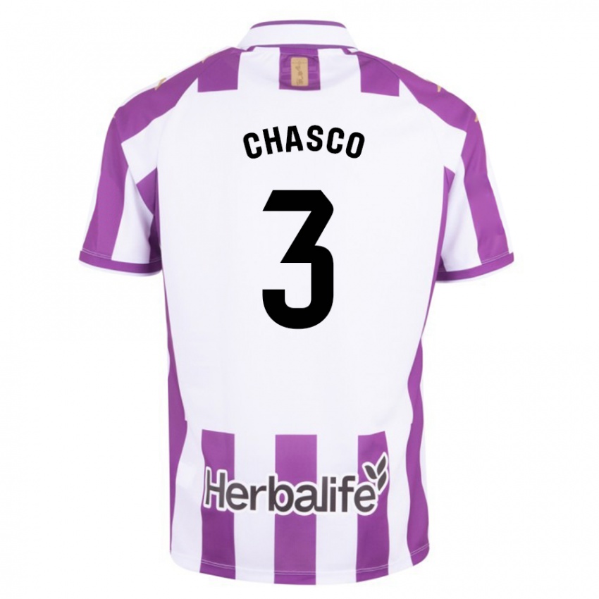 Hombre Camiseta Raúl Chasco #3 Morado 1ª Equipación 2023/24 La Camisa Argentina