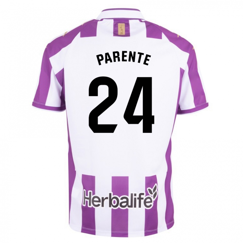 Hombre Camiseta Iago Parente #24 Morado 1ª Equipación 2023/24 La Camisa Argentina