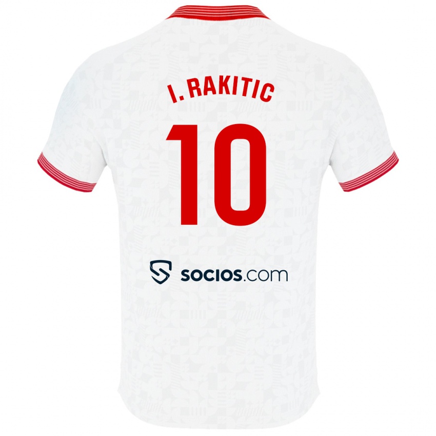 Hombre Camiseta Ivan Rakitic #10 Blanco 1ª Equipación 2023/24 La Camisa Argentina