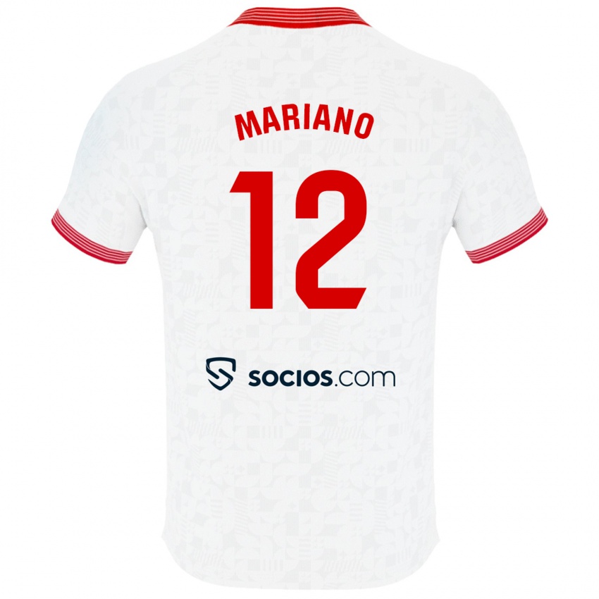 Hombre Camiseta Mariano Diaz #12 Blanco 1ª Equipación 2023/24 La Camisa Argentina