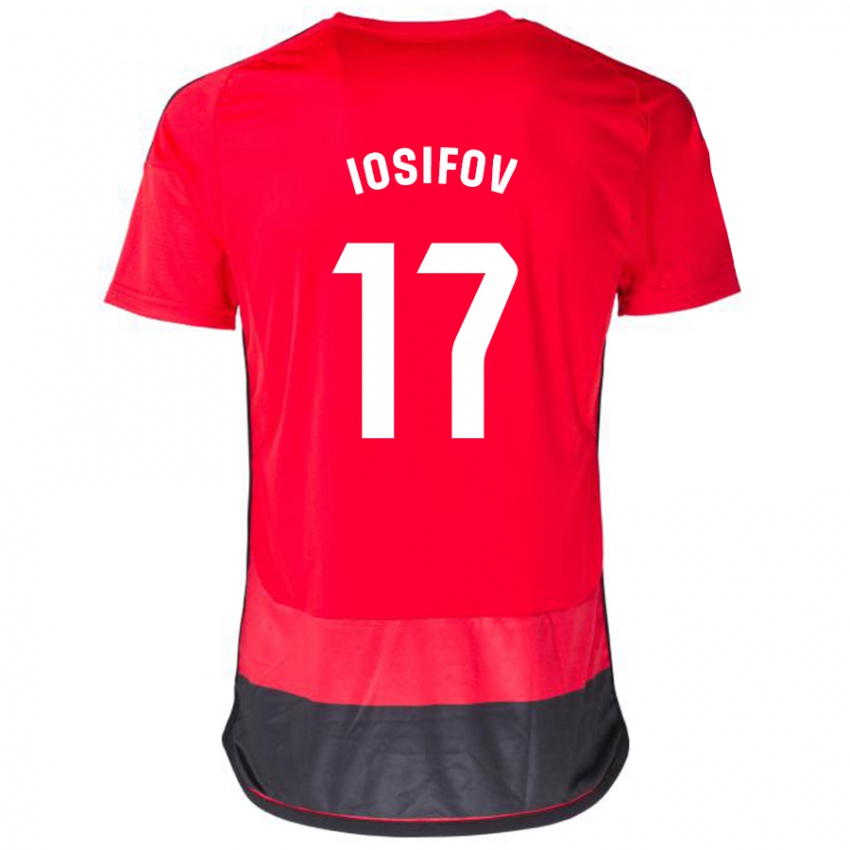 Hombre Camiseta Nikita Iosifov #17 Negro Rojo 1ª Equipación 2023/24 La Camisa Argentina