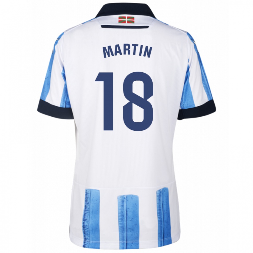 Hombre Camiseta Hugo Martín #18 Azul Blanco 1ª Equipación 2023/24 La Camisa Argentina