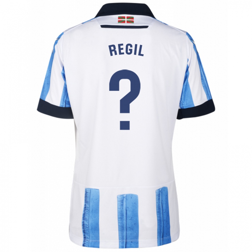Hombre Camiseta Markel Regil #0 Azul Blanco 1ª Equipación 2023/24 La Camisa Argentina