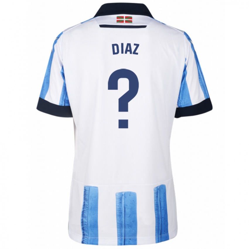 Hombre Camiseta Dani Díaz #0 Azul Blanco 1ª Equipación 2023/24 La Camisa Argentina
