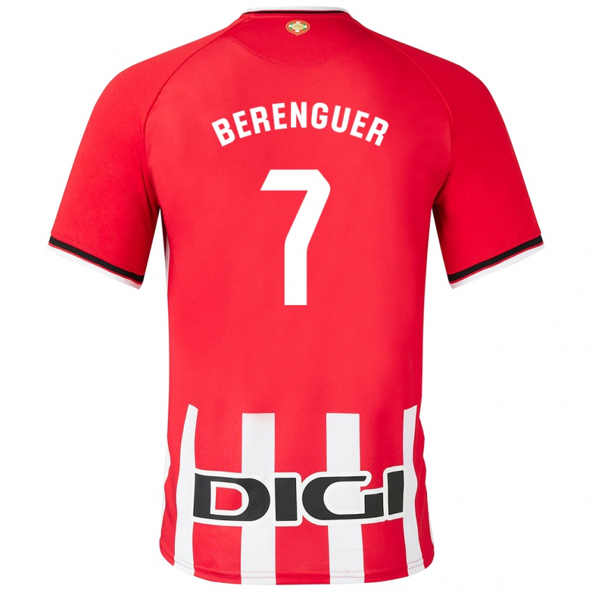 Hombre Camiseta Alex Berenguer #7 Rojo 1ª Equipación 2023/24 La Camisa Argentina
