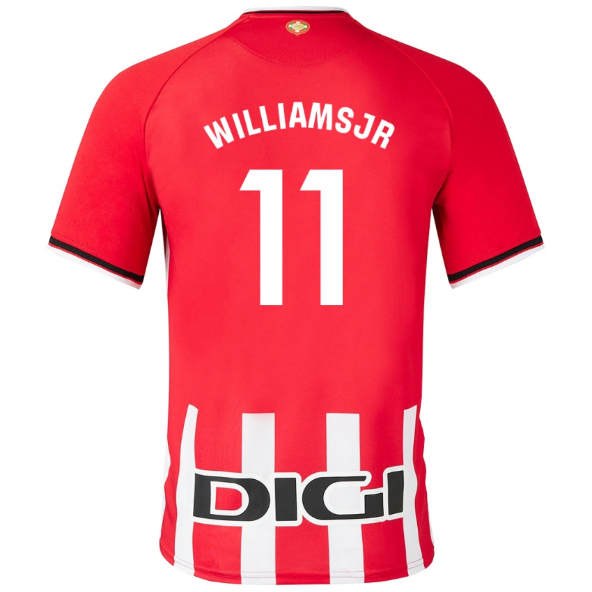 Hombre Camiseta Nico Williams #11 Rojo 1ª Equipación 2023/24 La Camisa Argentina