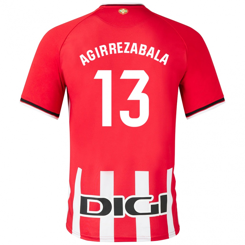 Hombre Camiseta Julen Agirrezabala #13 Rojo 1ª Equipación 2023/24 La Camisa Argentina