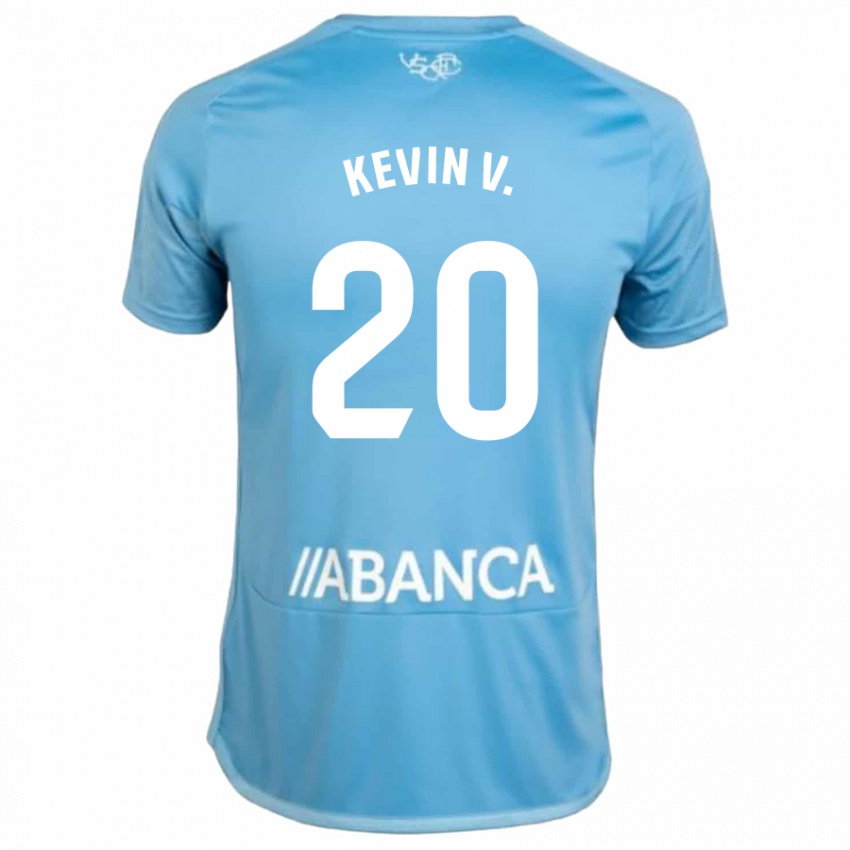Hombre Camiseta Kevin Vazquez #20 Azul 1ª Equipación 2023/24 La Camisa Argentina