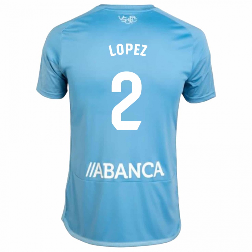 Hombre Camiseta Iván López #2 Azul 1ª Equipación 2023/24 La Camisa Argentina