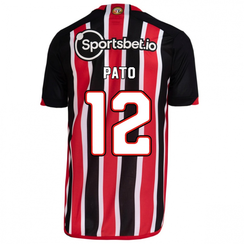 Hombre Camiseta Alexandre Pato #12 Azul Rojo 2ª Equipación 2023/24 La Camisa Argentina