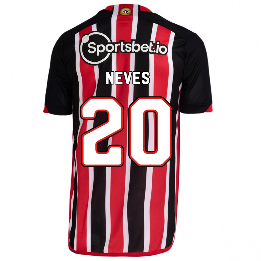 Hombre Camiseta Gabriel Neves #20 Azul Rojo 2ª Equipación 2023/24 La Camisa Argentina
