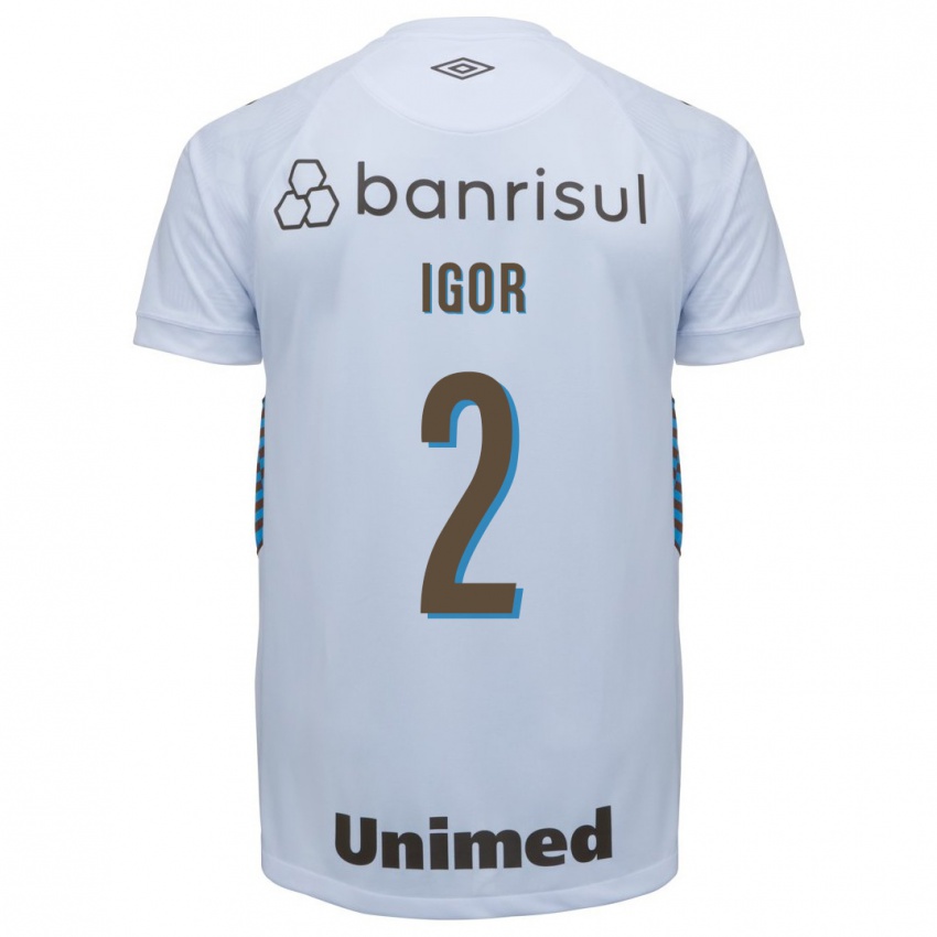 Hombre Camiseta Igor #2 Blanco 2ª Equipación 2023/24 La Camisa Argentina