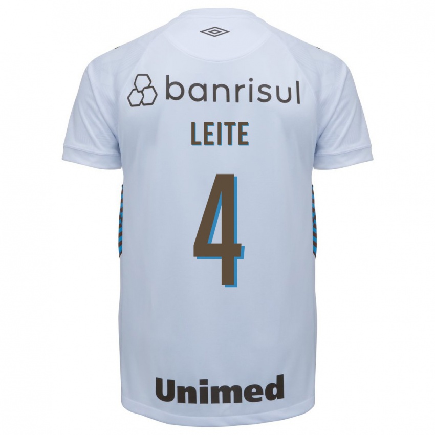 Hombre Camiseta Paulo Henrique Leite #4 Blanco 2ª Equipación 2023/24 La Camisa Argentina