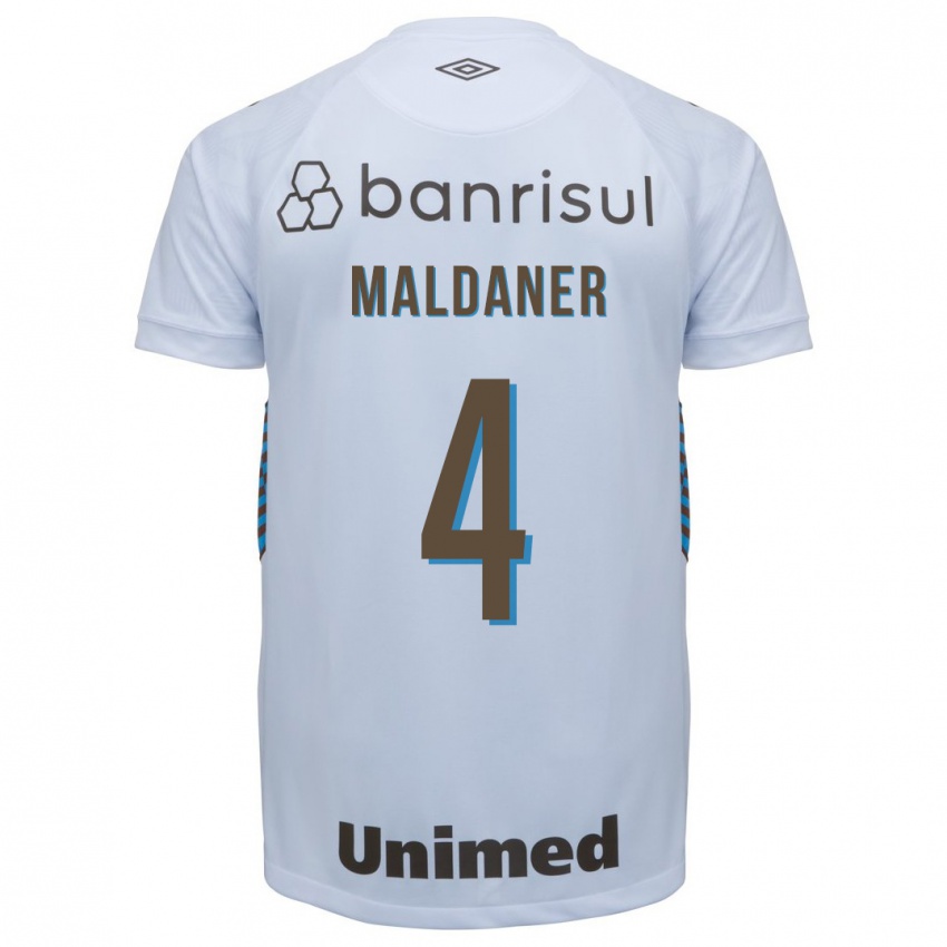 Hombre Camiseta Pati Maldaner #4 Blanco 2ª Equipación 2023/24 La Camisa Argentina