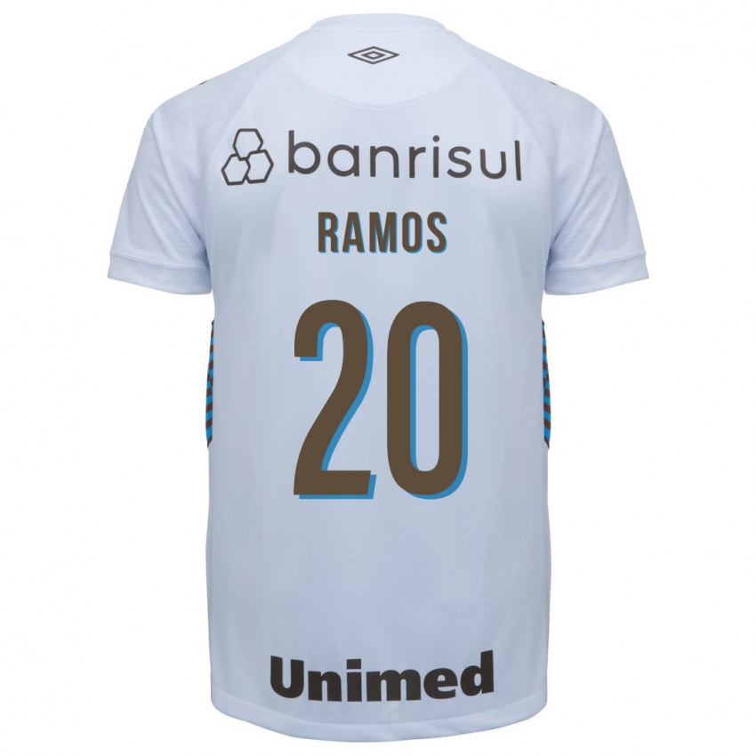 Hombre Camiseta Mónica Ramos #20 Blanco 2ª Equipación 2023/24 La Camisa Argentina